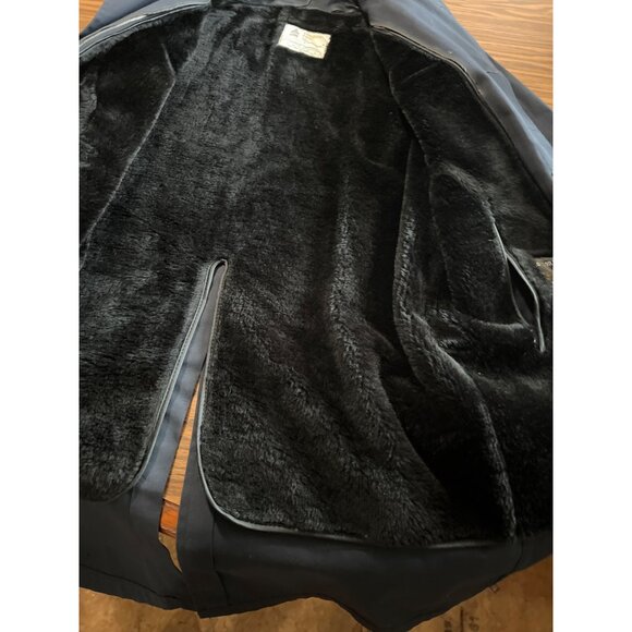 London Fog navy blue lined rain trench coat size 40 Reg - Picture 4 of 9